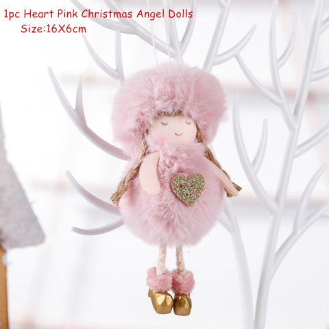 New Year 2022 Gifts Cute Angel Ski Dolls Navidad Hanging Pendant Christmas Home Decor Xmas Tree Ornaments Noel Natal Decoration