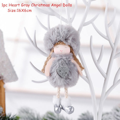 New Year 2022 Gifts Cute Angel Ski Dolls Navidad Hanging Pendant Christmas Home Decor Xmas Tree Ornaments Noel Natal Decoration