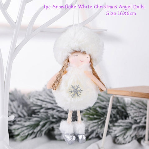 New Year 2022 Gifts Cute Angel Ski Dolls Navidad Hanging Pendant Christmas Home Decor Xmas Tree Ornaments Noel Natal Decoration