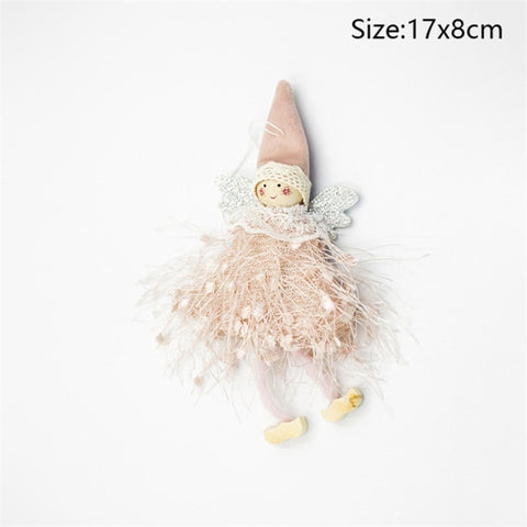 New Year 2022 Gifts Cute Angel Ski Dolls Navidad Hanging Pendant Christmas Home Decor Xmas Tree Ornaments Noel Natal Decoration