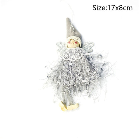 New Year 2022 Gifts Cute Angel Ski Dolls Navidad Hanging Pendant Christmas Home Decor Xmas Tree Ornaments Noel Natal Decoration