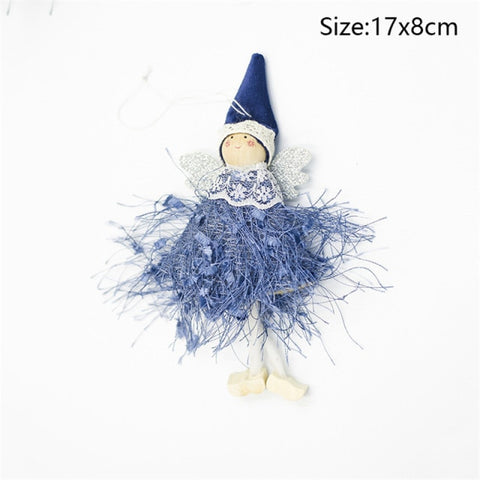 New Year 2022 Gifts Cute Angel Ski Dolls Navidad Hanging Pendant Christmas Home Decor Xmas Tree Ornaments Noel Natal Decoration