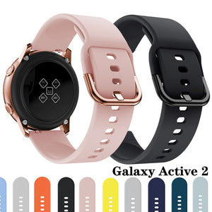 Watchband 20mm 22mm For Samsung Galaxy Watch 4 Classic Strap/3/Active 2/46mm/42mm/gear s3 frontier Sport band Silicone Bracelet