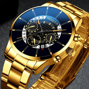 Relogio Masculino Fashion Mens Stainless Steel Watches Luxury Men Business Calendar Quartz Wrist Watch Man Clock Montre Homme