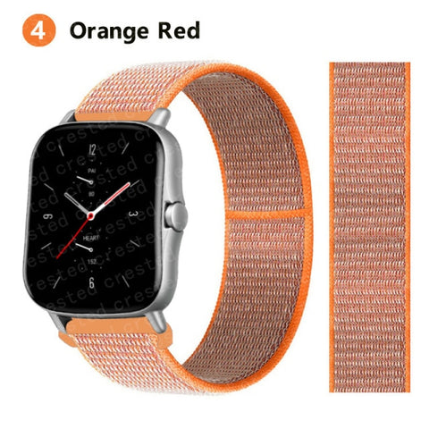 20/22mm Nylon band For Amazfit GTS/2/2e/GTS2 Mini/GTR 3 Pro 42mm/47mm/GTR2/2e/stratos 2/3 Sport Loop Bracelet Amazfit bip strap