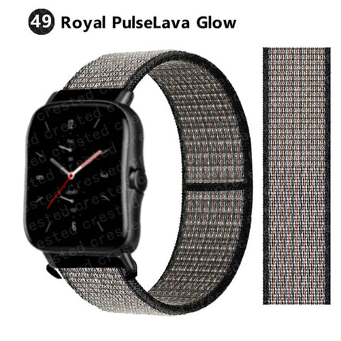 20/22mm Nylon band For Amazfit GTS/2/2e/GTS2 Mini/GTR 3 Pro 42mm/47mm/GTR2/2e/stratos 2/3 Sport Loop Bracelet Amazfit bip strap