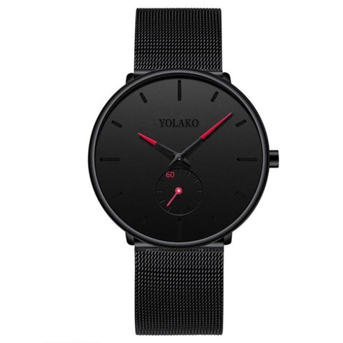 Minimalist Mens Fashion Casual Watches for Men Business Clock Male Stainless Steel Mesh Belt Simple Quartz Watch reloj hombre