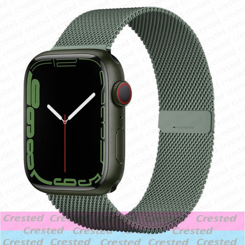 Magnetic Loop Strap For Apple watch Band 44mm 40mm 45mm 41mm 42mm 38mm Stainless steel correa bracelet iWatch serie 3 4 5 6 se 7