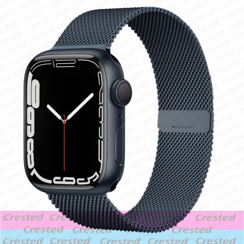 Magnetic Loop Strap For Apple watch Band 44mm 40mm 45mm 41mm 42mm 38mm Stainless steel correa bracelet iWatch serie 3 4 5 6 se 7