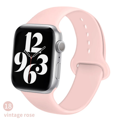 Silicone Strap For Apple Watch band 6 44mm 42mm 40mm 38mm Smart rubber watchband bracelet iWatch band for Series 6 SE 5 4 3 2 se