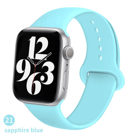 Silicone Strap For Apple Watch band 6 44mm 42mm 40mm 38mm Smart rubber watchband bracelet iWatch band for Series 6 SE 5 4 3 2 se