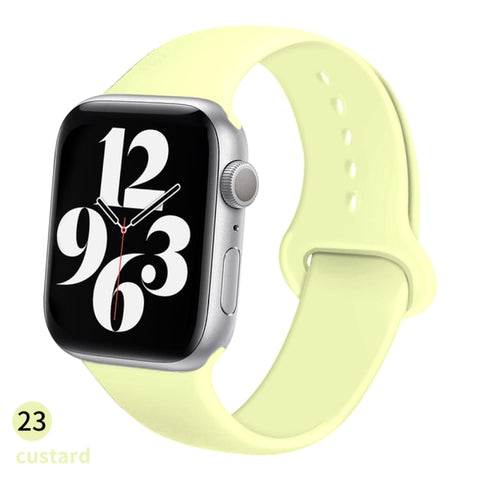 Silicone Strap For Apple Watch band 6 44mm 42mm 40mm 38mm Smart rubber watchband bracelet iWatch band for Series 6 SE 5 4 3 2 se