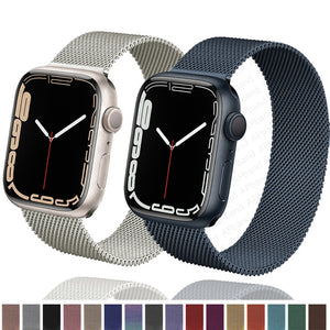 Strap For Apple watch band 44mm 40mm 38mm 42mm metal Magnetic Loop correa Accessories bracelet iWatch serie 4 3 SE 6 7 45mm 41mm