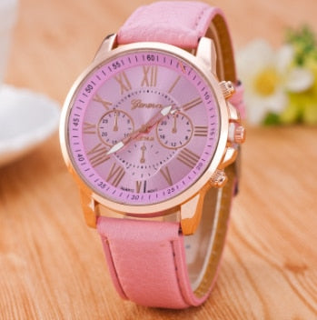 Luxury Brand Leather Quartz Watch Women Men Ladies Fashion Wrist Watch Wristwatches Clock relogio feminino dropshipping