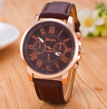 Luxury Brand Leather Quartz Watch Women Men Ladies Fashion Wrist Watch Wristwatches Clock relogio feminino dropshipping