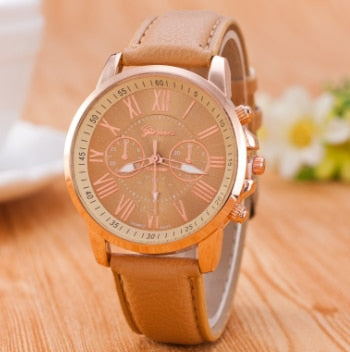 Luxury Brand Leather Quartz Watch Women Men Ladies Fashion Wrist Watch Wristwatches Clock relogio feminino dropshipping