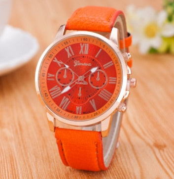 Luxury Brand Leather Quartz Watch Women Men Ladies Fashion Wrist Watch Wristwatches Clock relogio feminino dropshipping