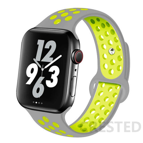 Silicone Strap For Apple Watch Band 44mm 40mm 42mm 38mm 40 44 mm Breathable bracelet correa iWatch serie 3 6 5 4 SE 7 45mm 41mm