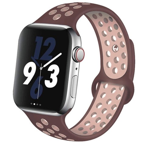 Silicone Strap For Apple Watch Band 44mm 40mm 42mm 38mm 40 44 mm Breathable bracelet correa iWatch serie 3 6 5 4 SE 7 45mm 41mm