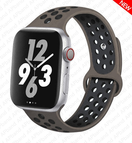 Silicone Strap For Apple Watch Band 44mm 40mm 42mm 38mm 40 44 mm Breathable bracelet correa iWatch serie 3 6 5 4 SE 7 45mm 41mm