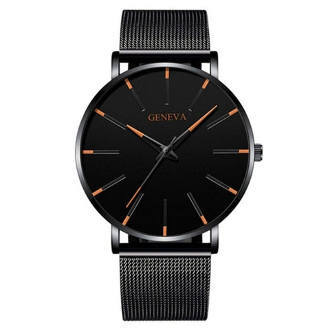 2021 Minimalist Men's Fashion Ultra Thin Watches Simple Men Business Stainless Steel Mesh Belt Quartz Watch relogio masculino