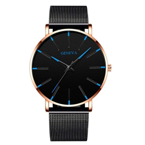 2021 Minimalist Men's Fashion Ultra Thin Watches Simple Men Business Stainless Steel Mesh Belt Quartz Watch relogio masculino