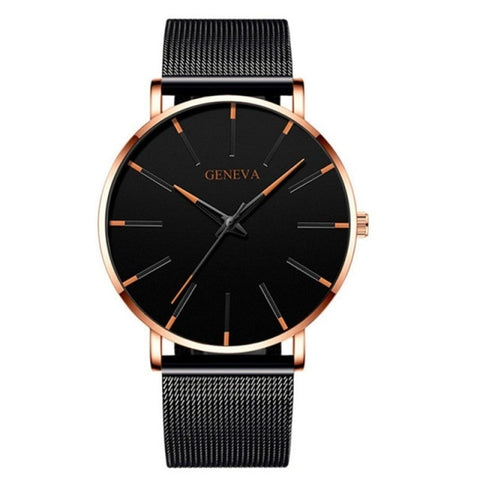 2021 Minimalist Men's Fashion Ultra Thin Watches Simple Men Business Stainless Steel Mesh Belt Quartz Watch relogio masculino