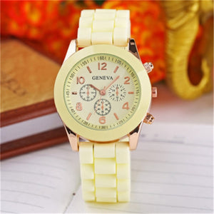 Silicone Watches Women Men Sports Jelly Gel Analog Quartz Wrist Watch Ladies Female Rubber Hours Clock White Relogio Reloj A4