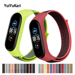 Bracelet for mi band 6 Strap Nylon Sport loop watch Belt pulsera correa Miband strap Wristband for xiaomi Mi band 5 4 3 Bracelet