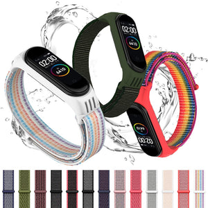 Nylon loop for xiaomi mi band 4 3 strap Sport Bracelet smartwatch Belt pulsera correa xiaomi strap Wristband for Miband 6 5 band