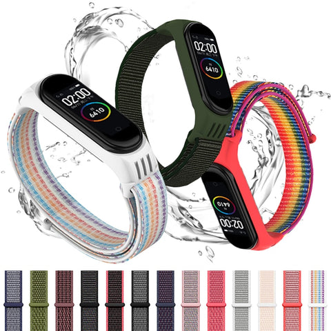 Nylon loop for xiaomi mi band 4 3 strap Sport Bracelet smartwatch Belt pulsera correa xiaomi strap Wristband for Miband 6 5 band